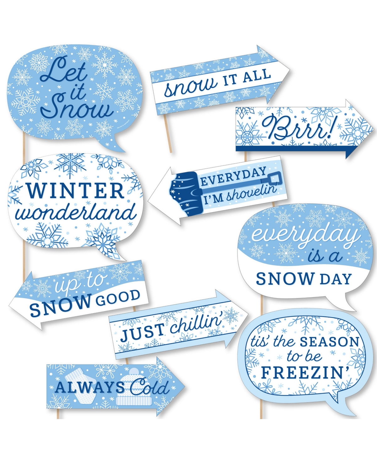 Big Dot Of Happiness Blue Snowflakes - Party Favors - Winter Holiday Party  Gable Boxes - Set of 12