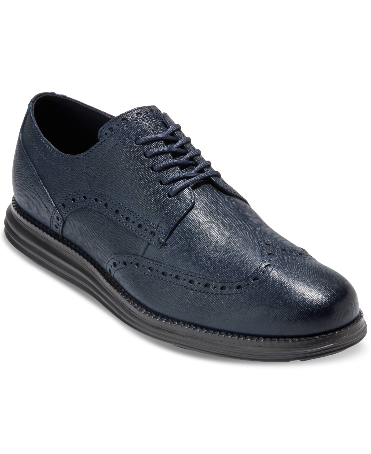 Cole Haan Men's Ãriginalgrand Wingtip Oxford Dress Shoe In Navy Blazer-black