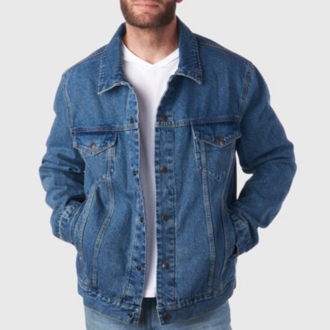Мужское пальто Alpine Swiss Derek Classic Denim Jacket Casual Button Up Jean Trucker