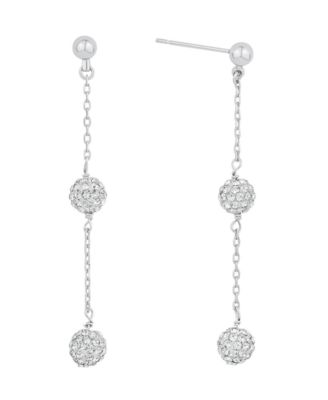 Crystal ball dangle fashion earrings