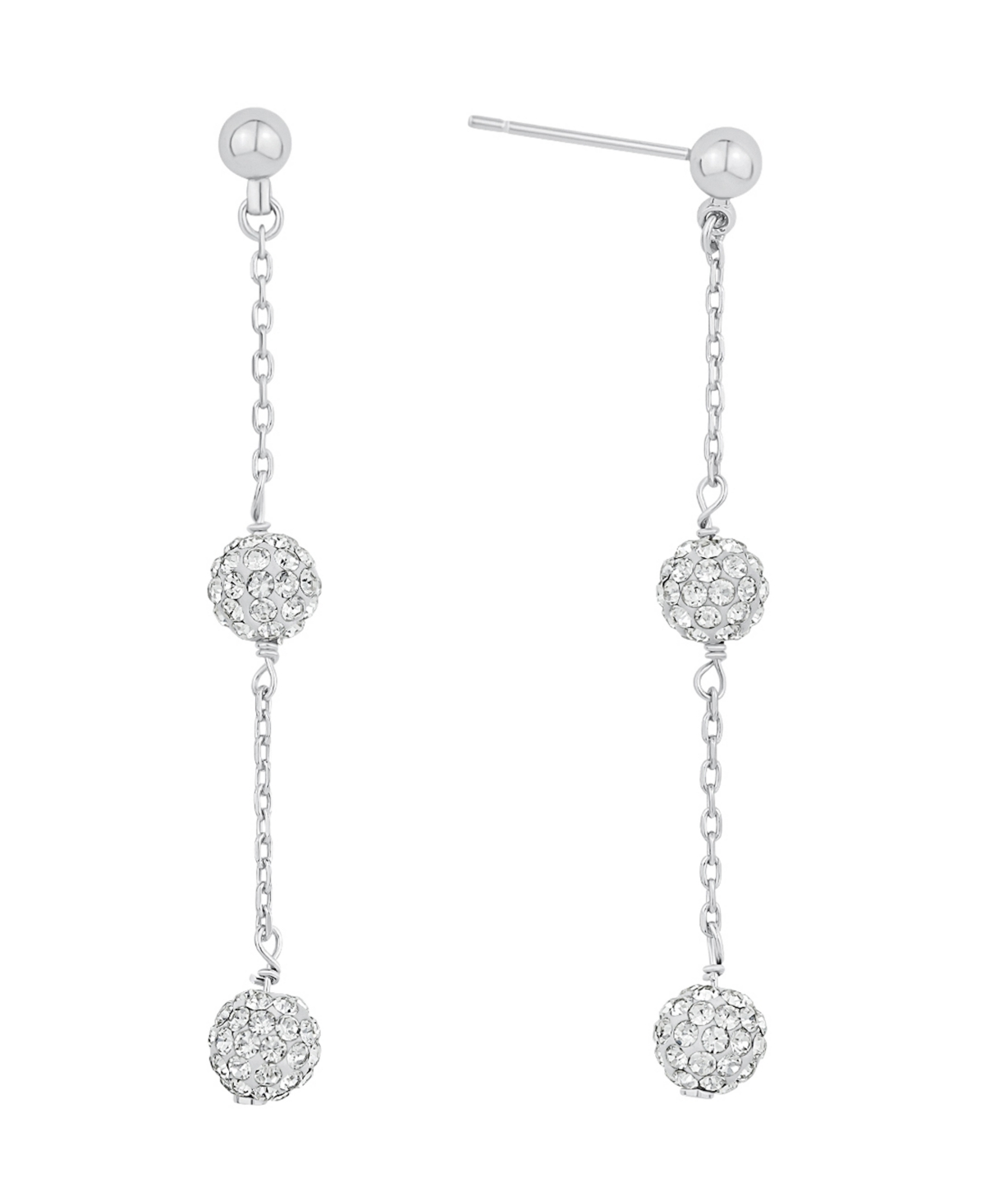 And Now This Crystal Ball Drop Earring In Silver