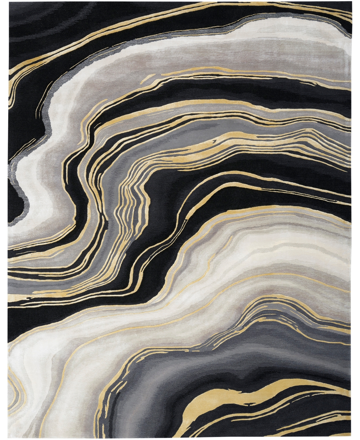 Nourison Home Prismatic PRS31 9'9in x 13'9in Area Rug - Charcoal