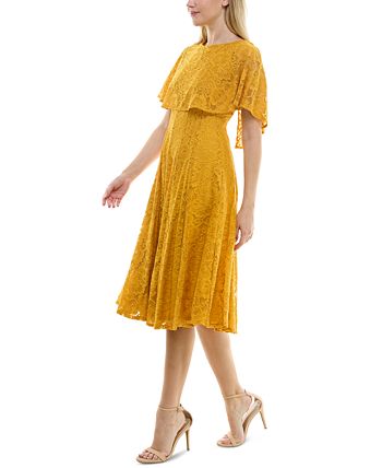 Alfani Petite 3/4-Sleeve Belted Shirtdress (Gold Sun, 2P) at  Women's  Clothing store