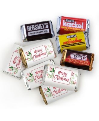 Christmas Chocolate Party Favors Hershey's Miniatures and Kisses, 128 Pieces