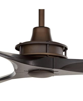 52" Rustic Farmhouse 3 Blade Indoor Ceiling Fan with Remote Control Oil Rubbed Bronze Matte Black Wood for Living Kitchen Bedroom Family