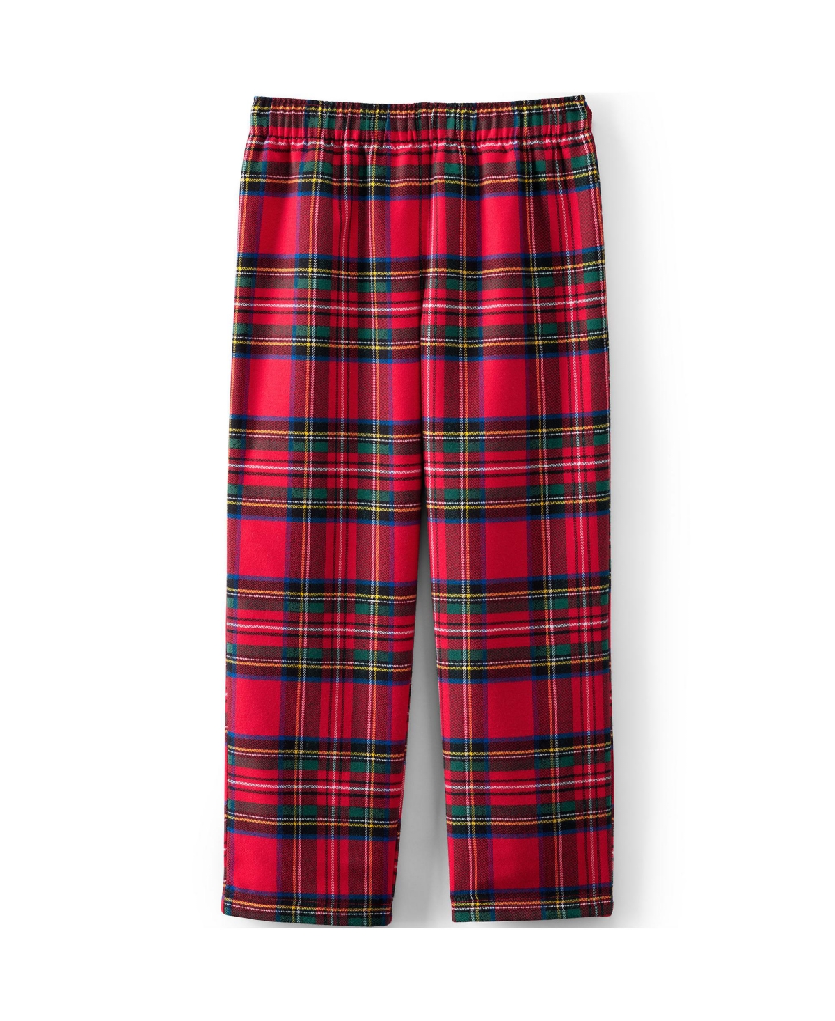 Lands' End Kids Girl Flannel Pajama Pants In Rich Red Multi Tartan