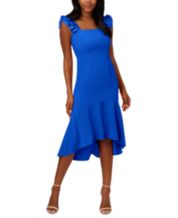 Macy's blue cheap high low dress