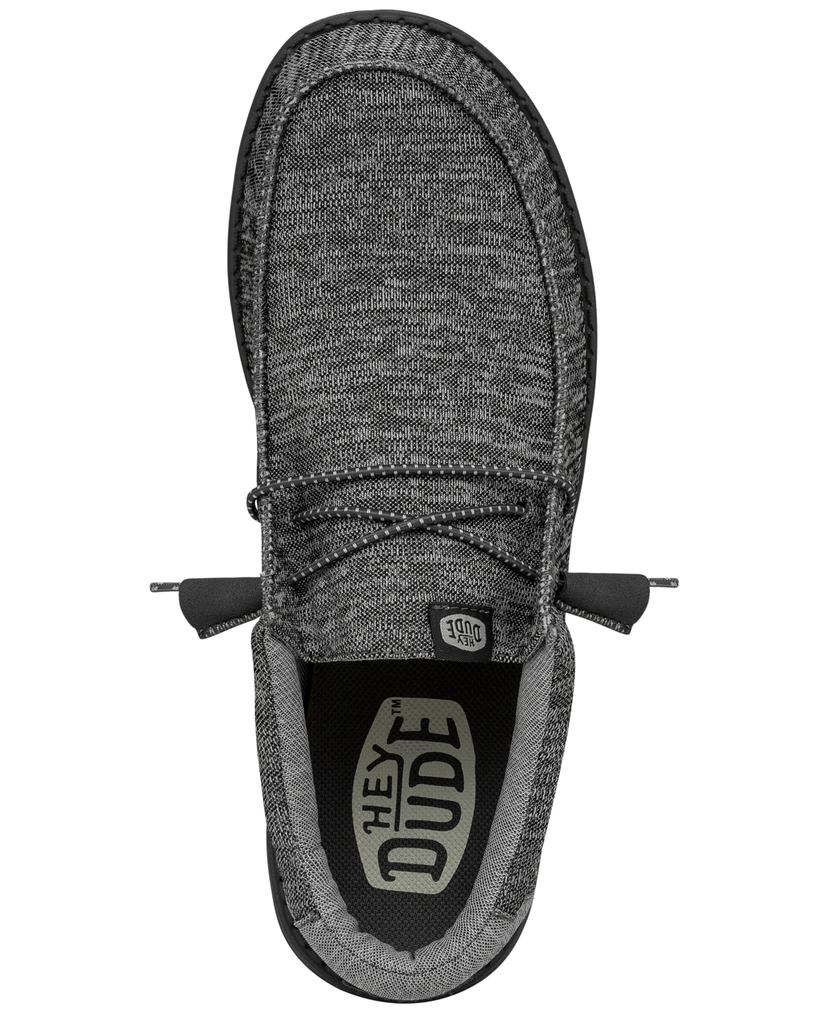 Shop Hey Dude Men's Wally Sport Knit Casual Moccasin Sneakers From Finish Line In Black