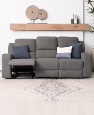 Maggie 90" Fabric with Console Manual Reclining Sofa