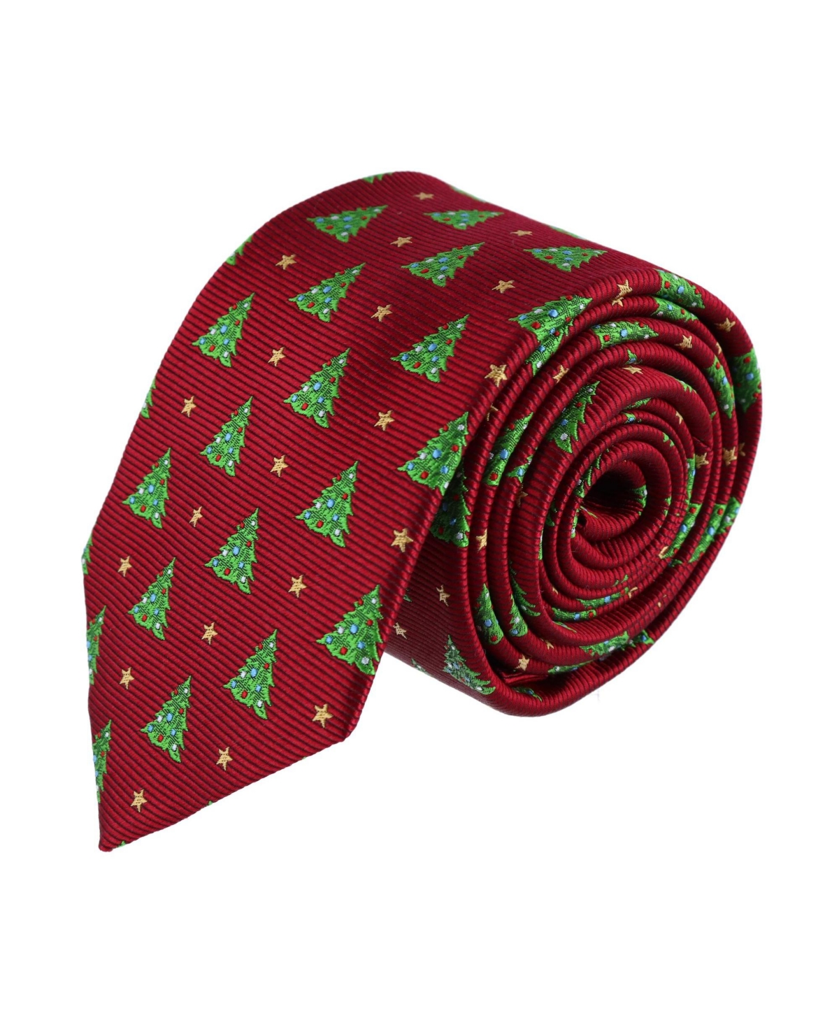 Oh Christmas Tree Novelty Silk Necktie - Red