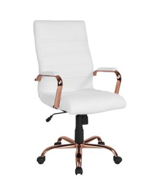 1 Pc Faux Leather Padded Arm Contemporary High-Back Office Chair