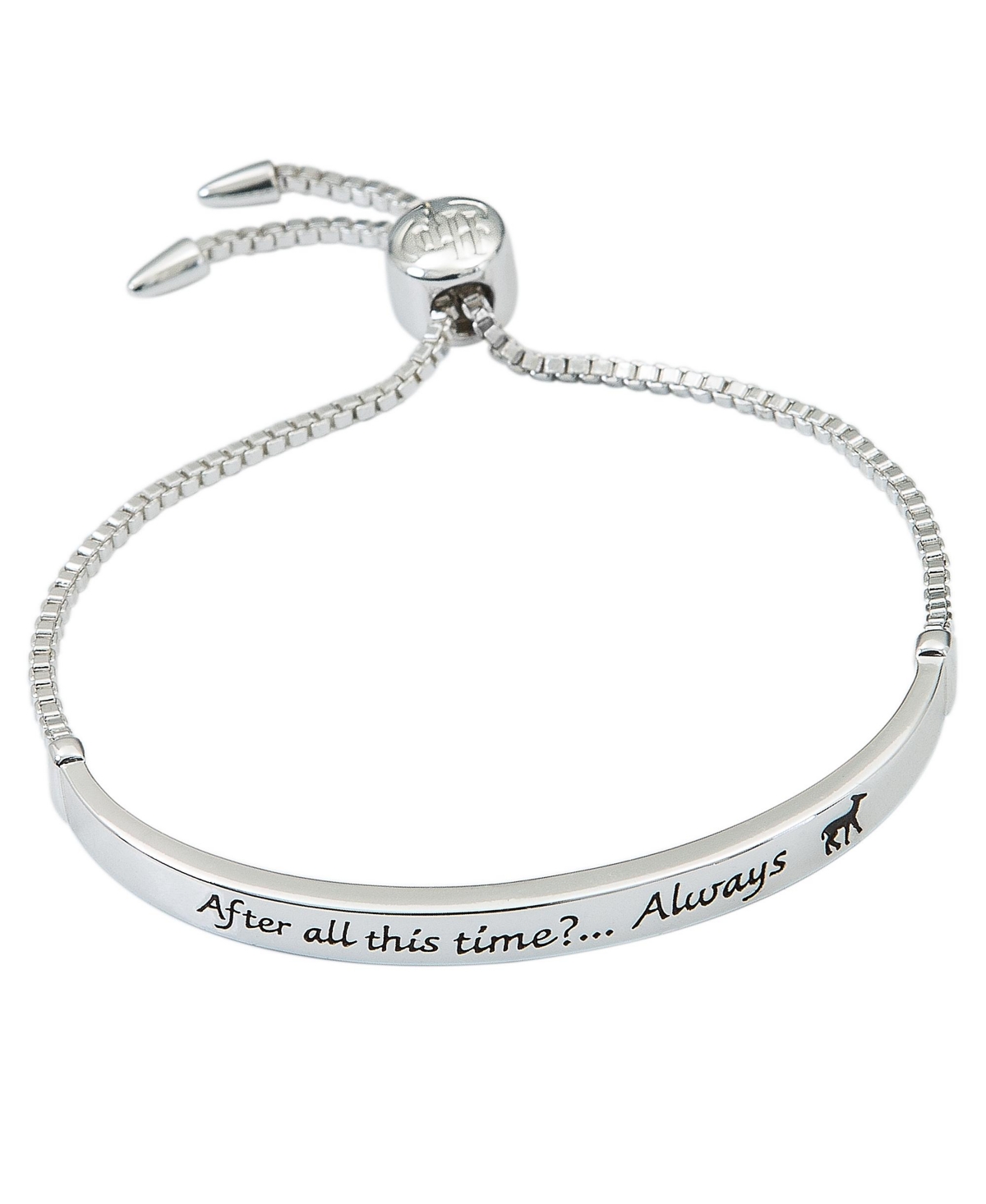Snape's Love Always Bar Lariat Bracelet, Silver Plated - 8.5" - Silver