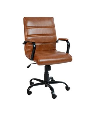 Milano Contemporary Mid-Back Home Office Chair With Padded Arms