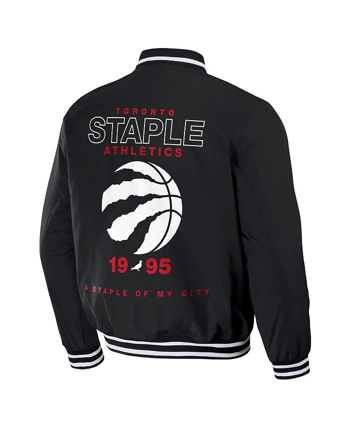 Staple Men's NBA x Black Distressed Toronto Raptors My City Full-Snap ...