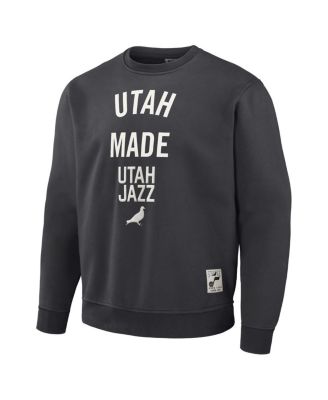 Men's NBA x Anthracite Utah Jazz Plush Pullover Sweatshirt