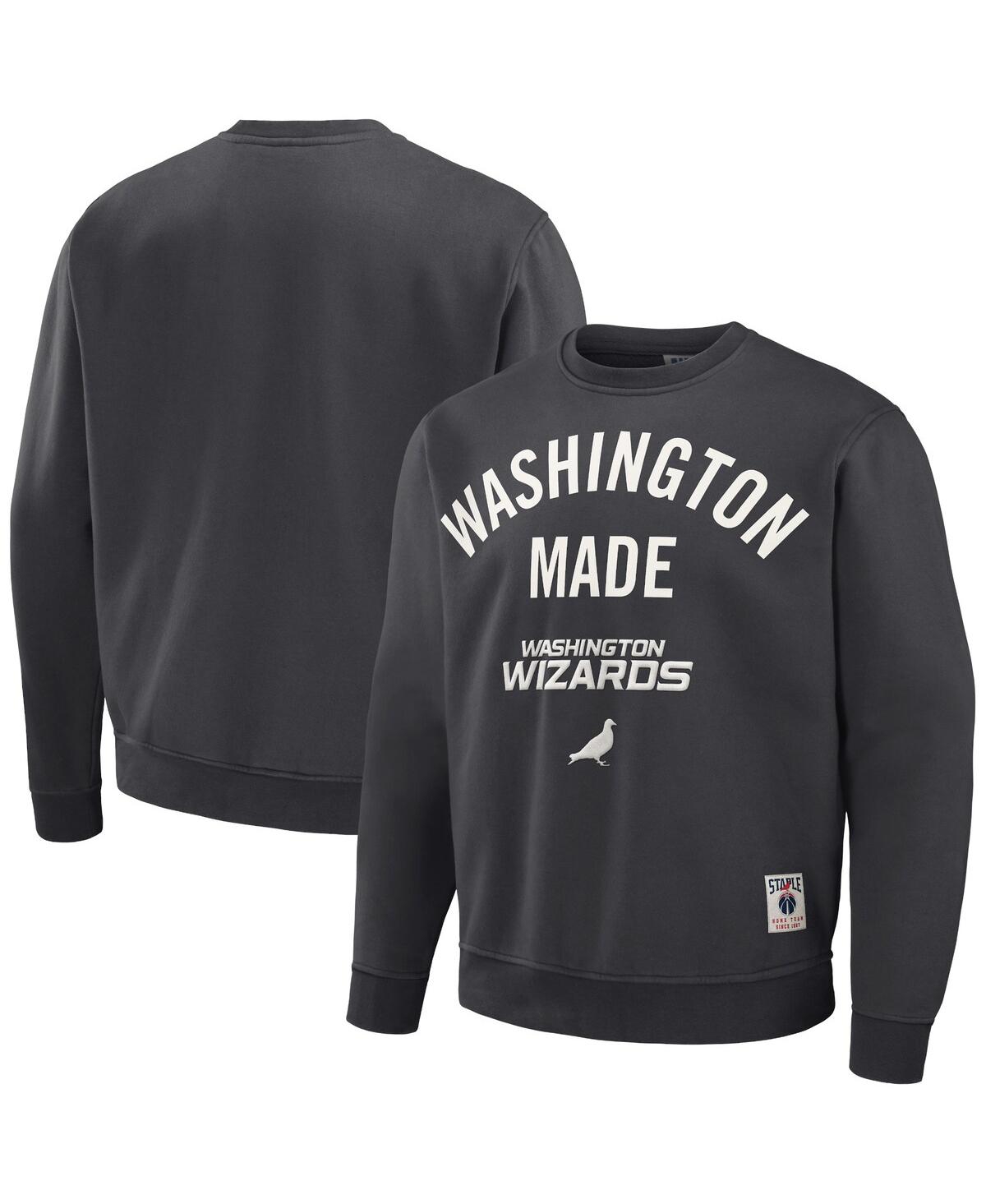 Men's Nba x Staple Anthracite Washington Wizards Plush Pullover Sweatshirt - Anthracite