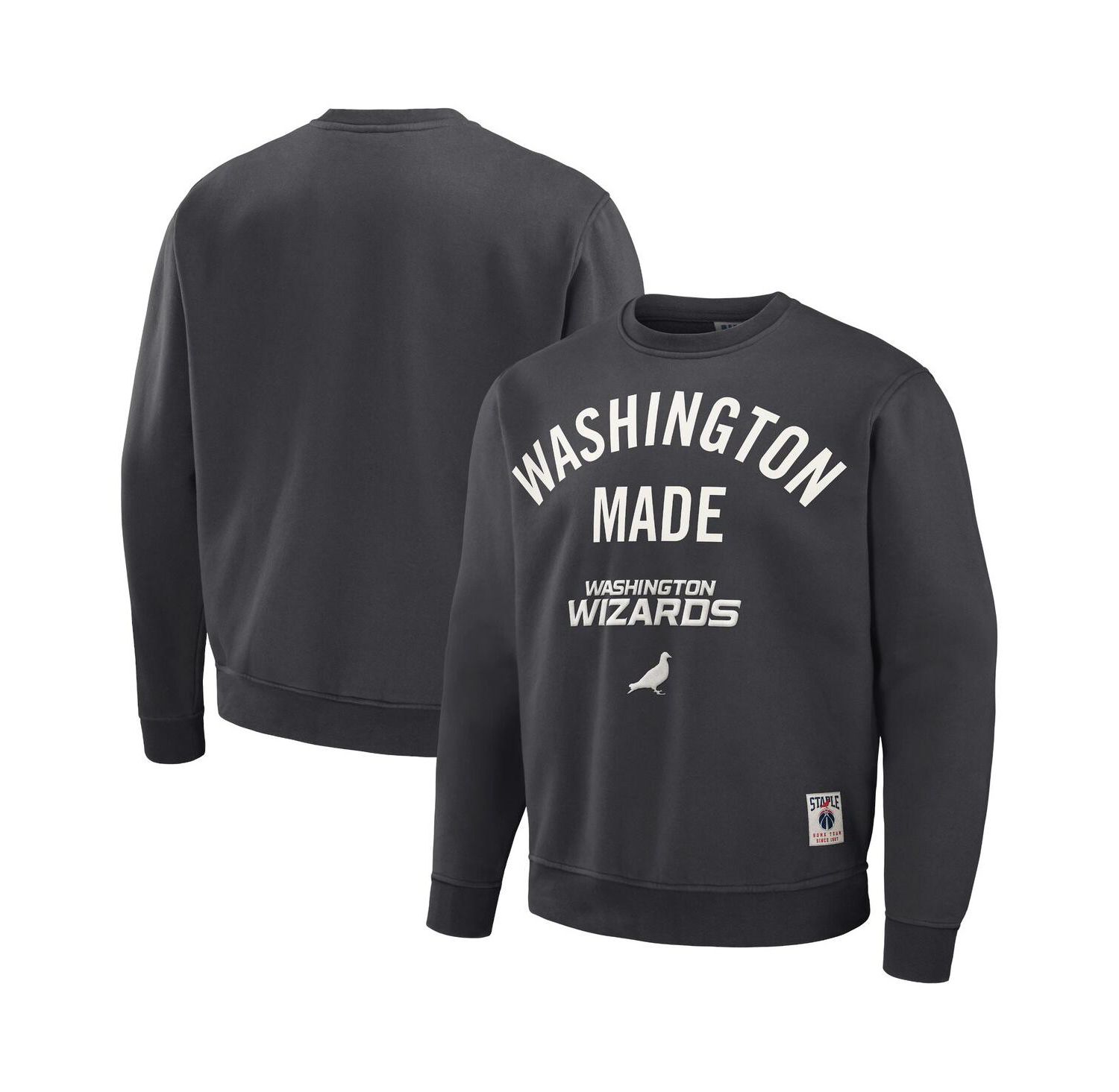 Men's NBA x Anthracite Washington Wizards Plush Pullover Sweatshirt