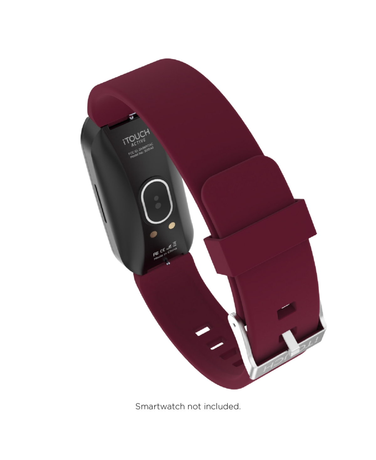 Shop Itouch Active Unisex Maroon Black Extra Interchangeable Silicone Strap