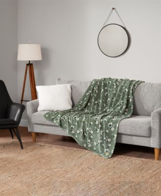 Daisy Floral Cozy Plush Throw, 50" x 70"