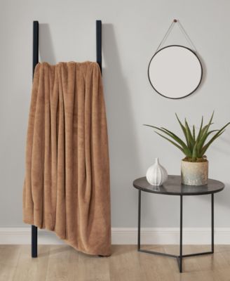 Solid Mink Faux Fur Throw, 50" x 70"