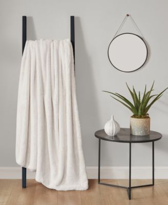 Solid Mink Faux Fur Throw, 50" x 70"