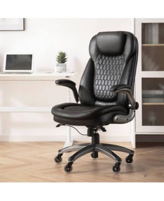 Ergonomic Executive Office Chair with Rubber Wheels