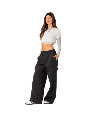 Women's Wide leg cargo sweatpants
