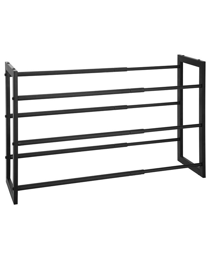 mDesign Metal 3 Tier Adjustable/Expandable Shoe and Boot Rack Macy's