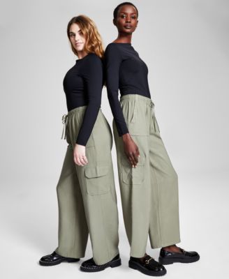 And Now This - Women's Drawstring-Waist Cargo Pants