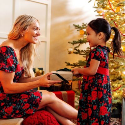 Women's Puff Sleeve Crossover Party Dress