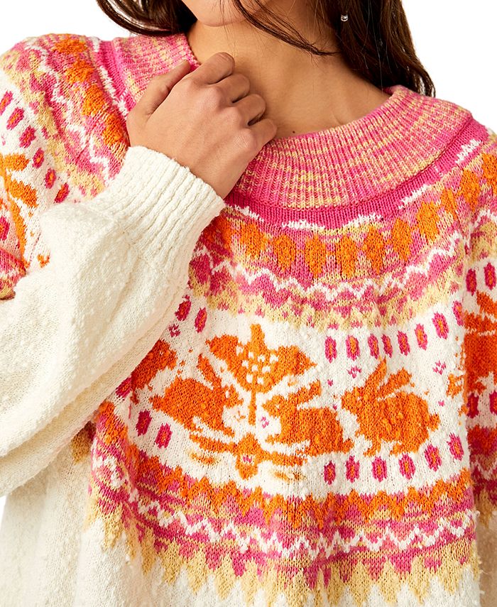 Free people deals fair isle sweater