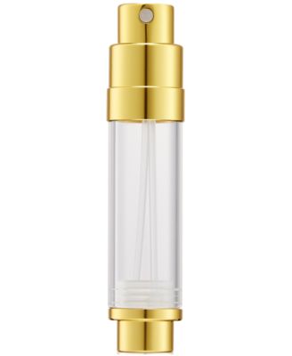 Leather Refillable Travel Atomizer Beige, 0.16 oz.