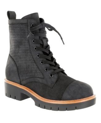 MIA Women s Kashton Lace Up Lug Sole Combat Booties Macy s