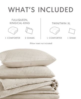 Mina Waffle Textured 2-Pc. Comforter Set, Twin/Twin XL