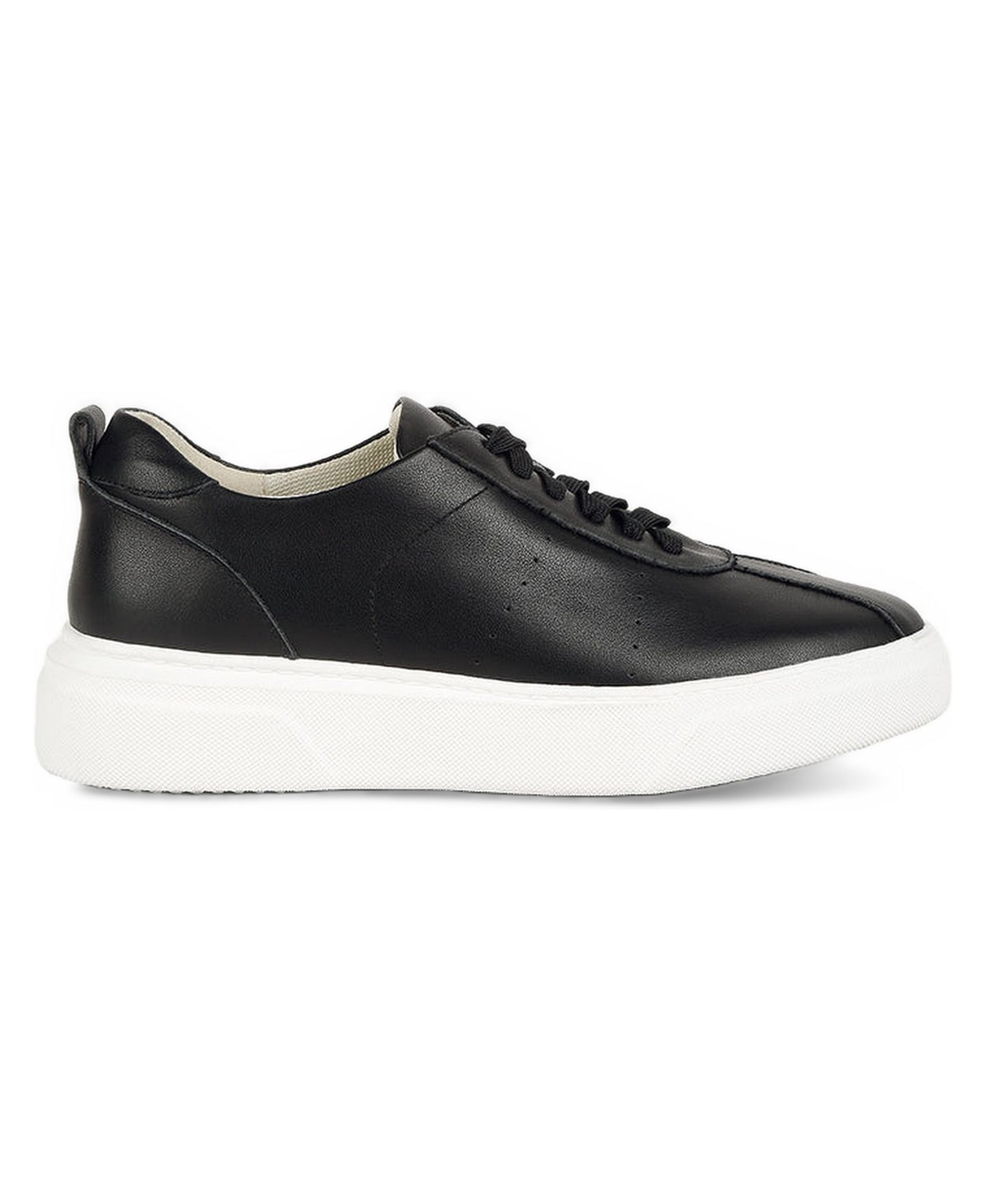 Женские кроссовки Rag & Co Magull Solid Lace Up Leather, цвет: Чёрный — фото 2