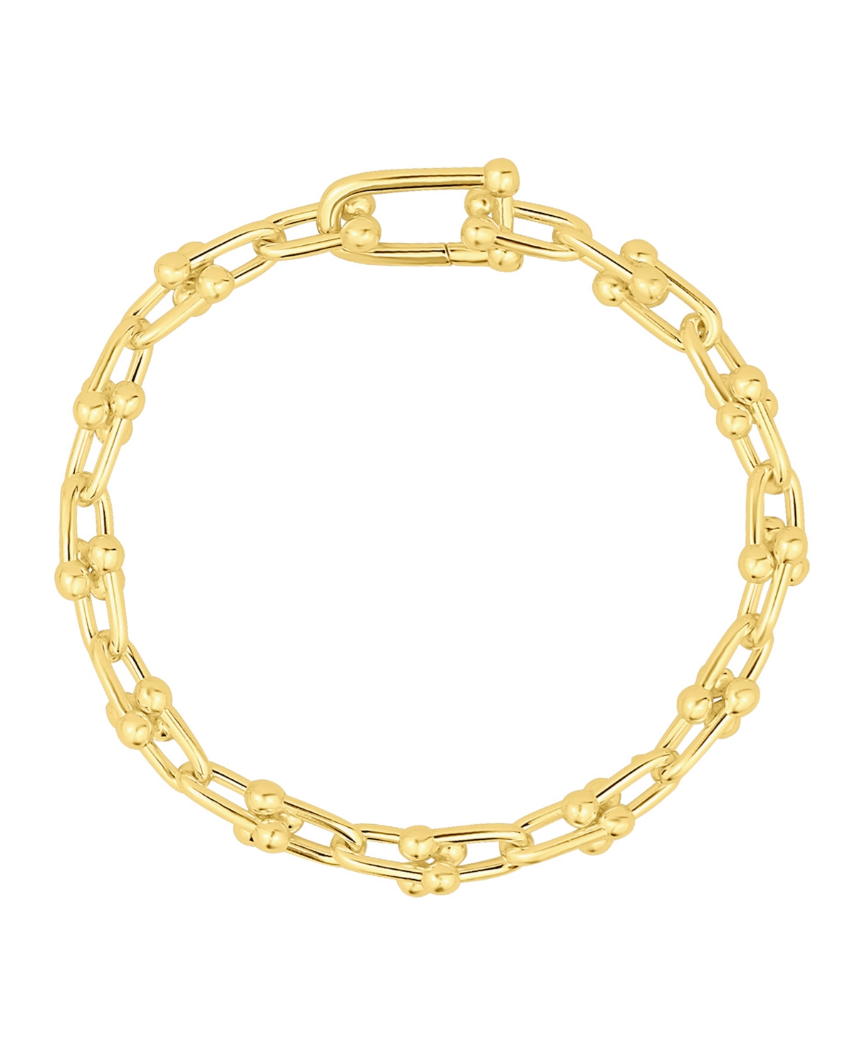 And Now This Silver-plated Or 18k Gold-plated Ball Link Bracelet