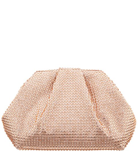 Женский клатч Nina Crystal Encrusted Frame Clutch, цвет: Жемчужный розовый