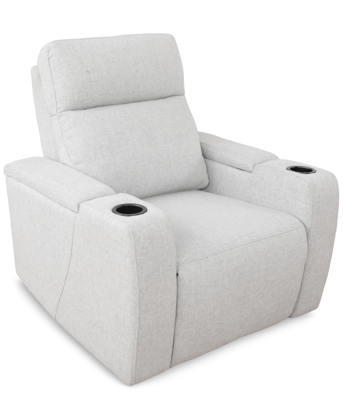 Macy's Greymel 37" Zero Gravity Fabric Chair With Power Headrest, Created For  In Dove