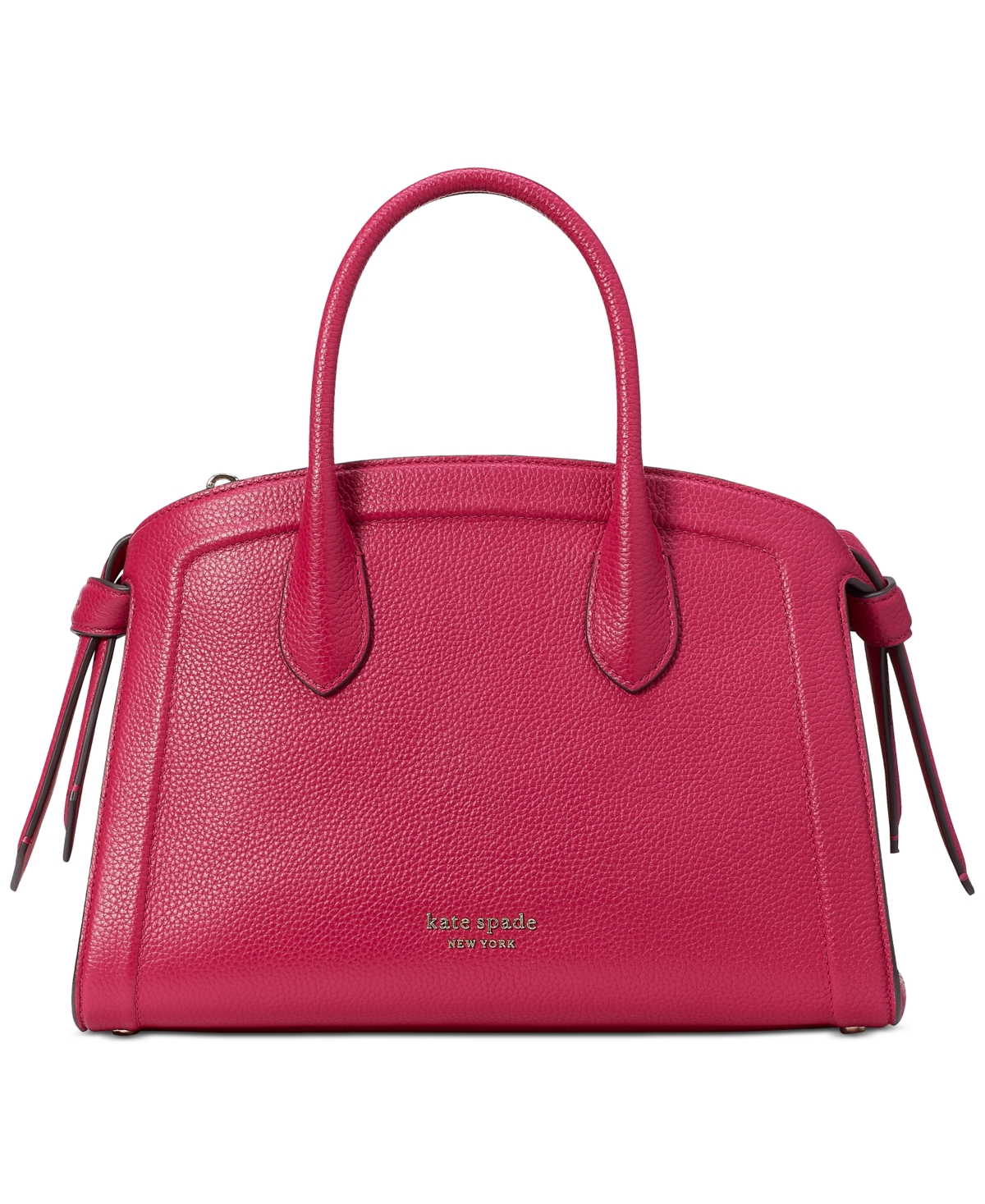 Kate Spade Knott Colorblocked Pebbled Leather Small Zip Top Satchel In Renaissance Rose Multi