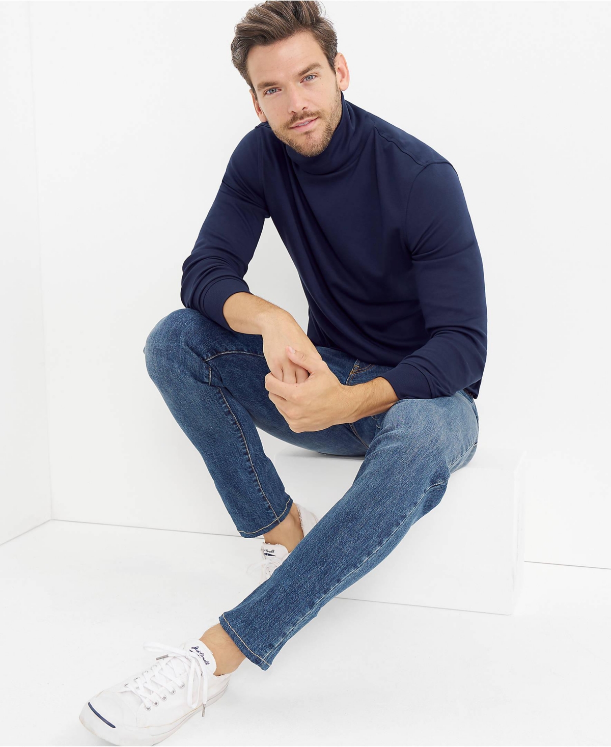 Lands' End Big & Tall Super-t Turtleneck T-Shirt