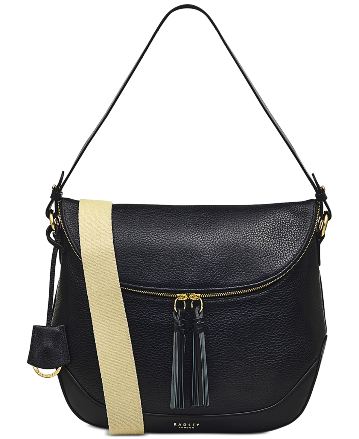 Shop Radley London Milligan Street Medium Zip Around Leather Shoulder Bag In Black