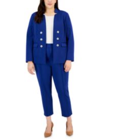 Tahari Asl Stand Collar Bi Stretch Pantsuit, $280, Macy's
