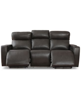 Greymel 84" Zero Gravity Leather Sofa with Power Headrests, Created for Macy's