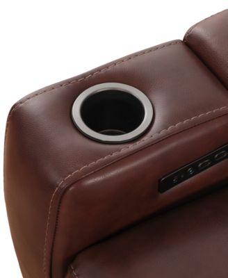 Greymel 84" Zero Gravity Leather Sofa with Power Headrests, Created for Macy's