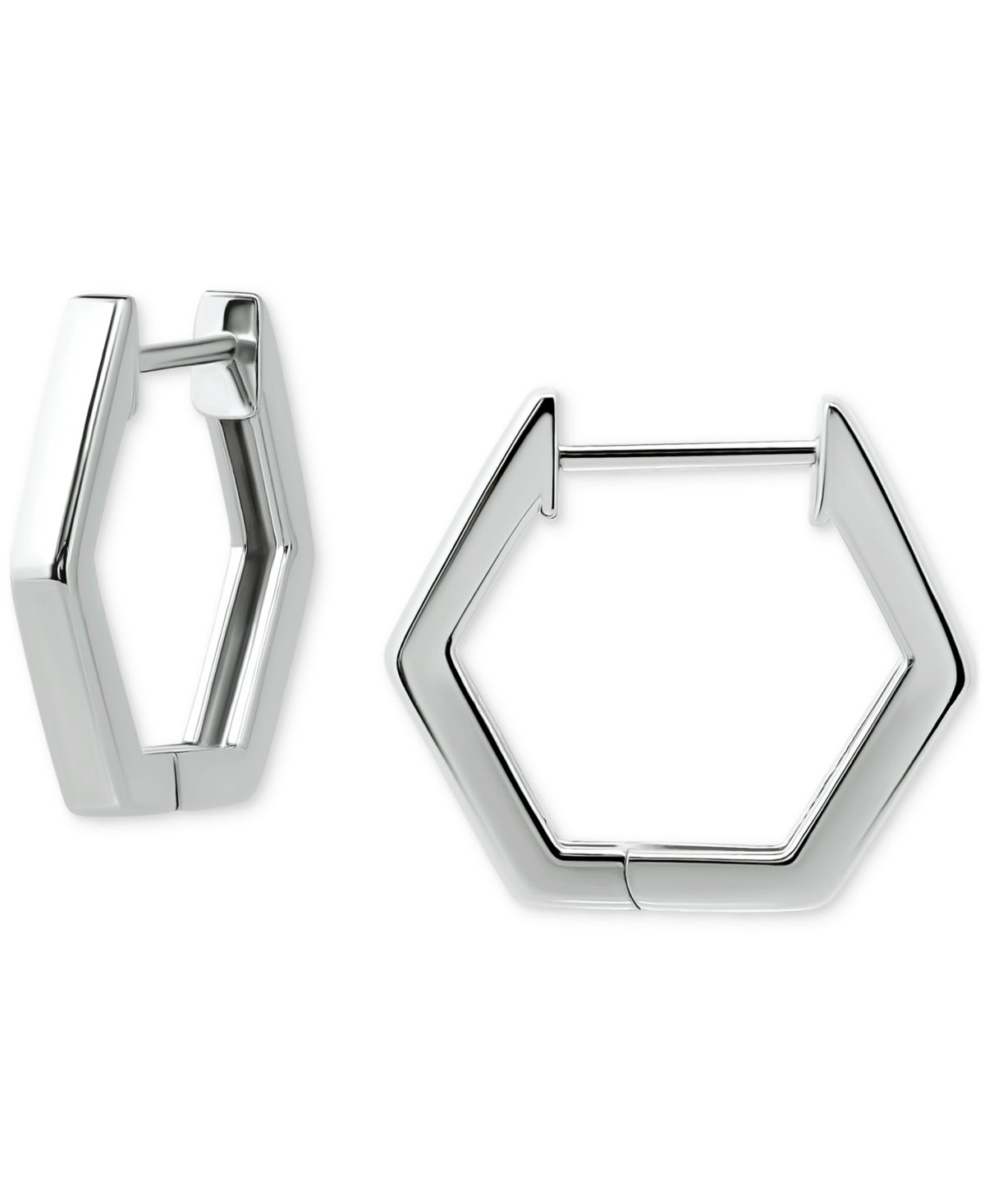 Giani Bernini Polished Hexagon Small Hoop Earrings In 18k Gold-plated Sterling Silver Or Sterling Silver, 1/2", Cr