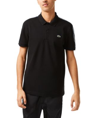 Lacoste Men's Regular-Fit Taped Mini-Piqué Polo Shirt - Macy's