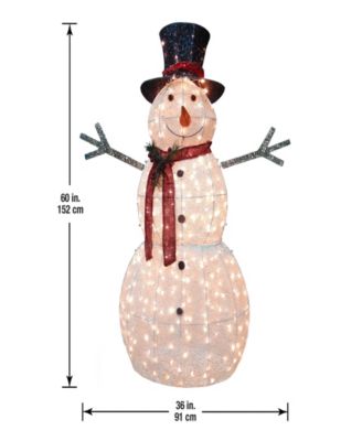 National Tree Company 60" Snowman Decoration with Warm White LED Lights