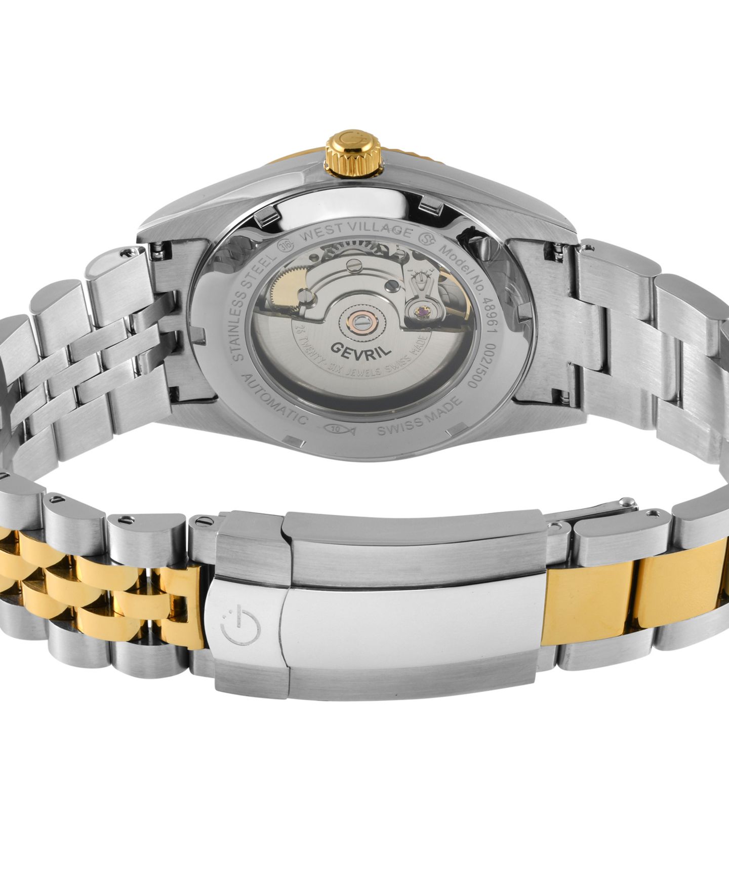 Мужские часы Gevril West Village Fusion Elite Two-Tone Stainless Steel 40mm — фото 2