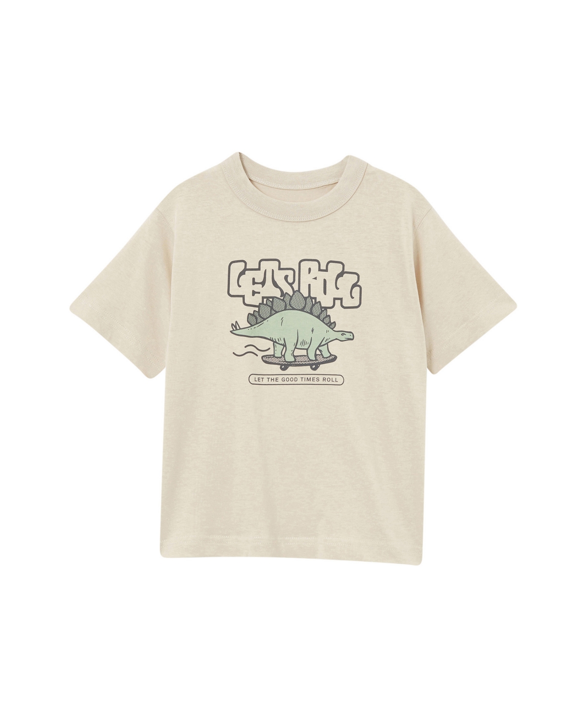 Cotton On Kids' Little Boys Jonny Short Sleeve Print T-shirt In Rainy Day,lets Roll