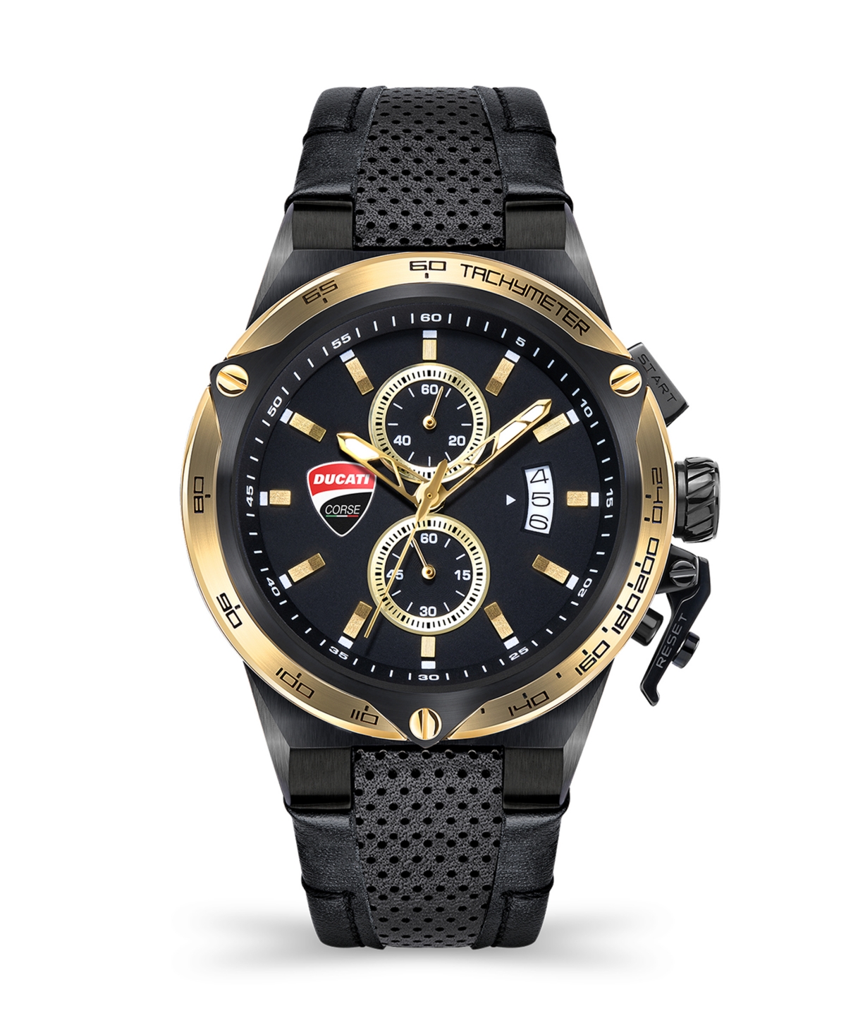 Ducati Corse Men's Quartz Two Tone Genuine Leather Watch 45mm In Multi